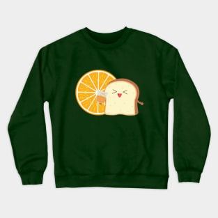 Toast loves orange juice Crewneck Sweatshirt